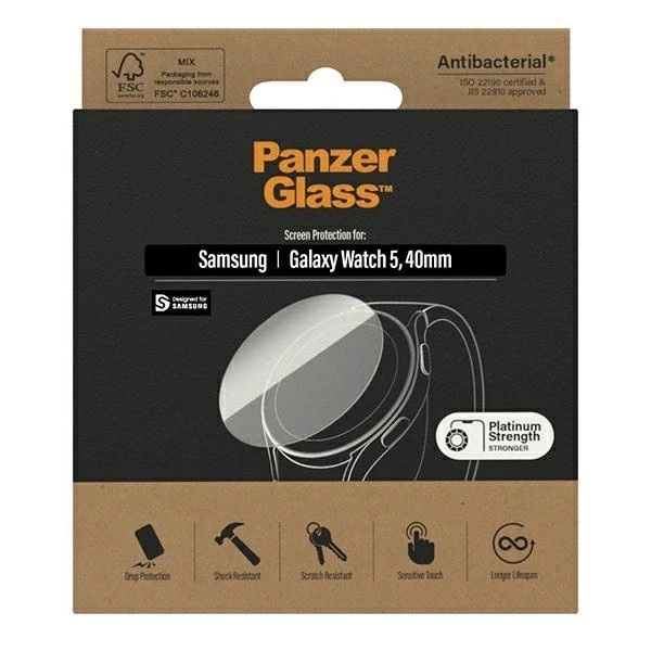 Panzer Glass Apsauginė ekrano plėvelė PanzerGlass išmaniojo laikrodžio Samsung Galaxy Watch 5, 40mm
