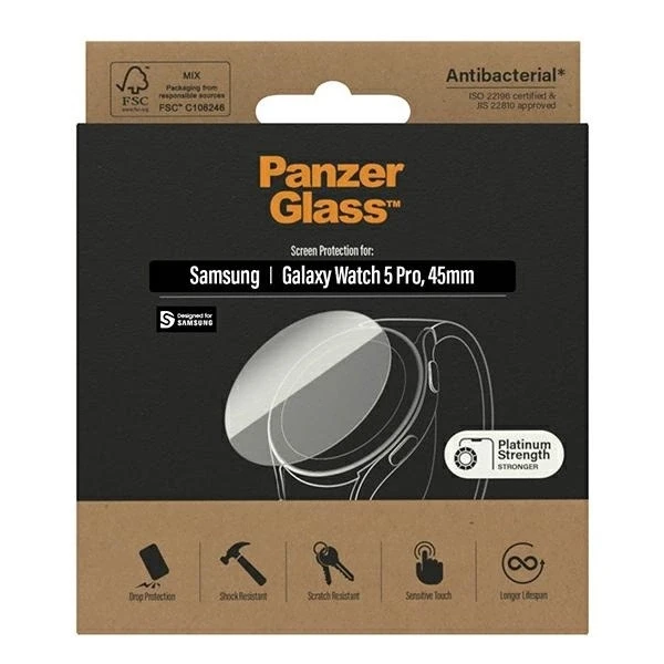 Panzer Glass Apsauginė ekrano plėvelė PanzerGlass išmaniojo laikrodžio Samsung Galaxy Watch 5 , 45mm