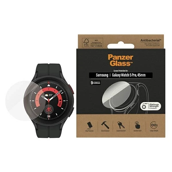 Panzer Glass Apsauginė ekrano plėvelė PanzerGlass išmaniojo laikrodžio Samsung Galaxy Watch 5 , 45mm