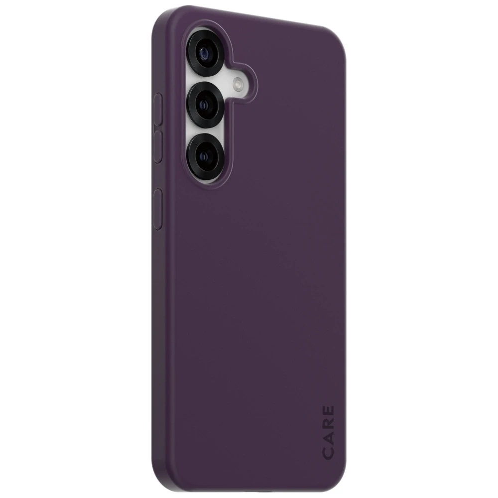 Dėklas Panzer Glass CARE by PanzerGlass Fashion QI Samsung Galaxy S25 violetinės spalvos