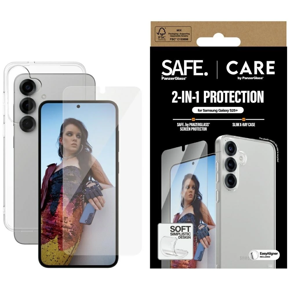 Panzer Glass Apsauginis rinkinys CARE by PanzerGlass Fashion 2in1 Dėklas+Ekrano apsauga Samsung Galaxy S25 Plus