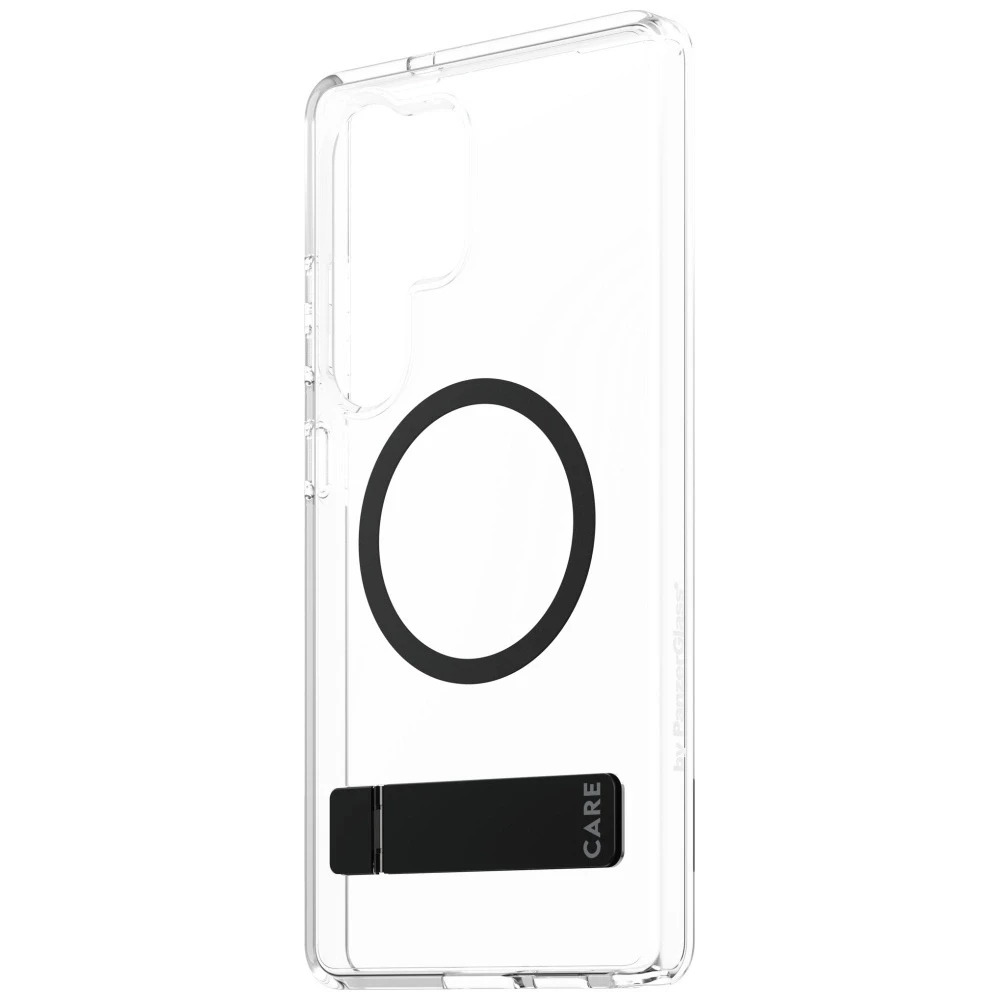 Dėklas Panzer Glass CARE by PanzerGlass Feature Juodas Kickstand & QI Samsung Galaxy S25 Ultra skaidrus