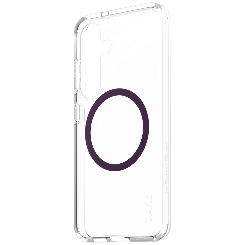 Dėklas Panzer Glass CARE by PanzerGlass Flagship Urban Combat Violetinė QI Samsung Galaxy S25 skaidrus