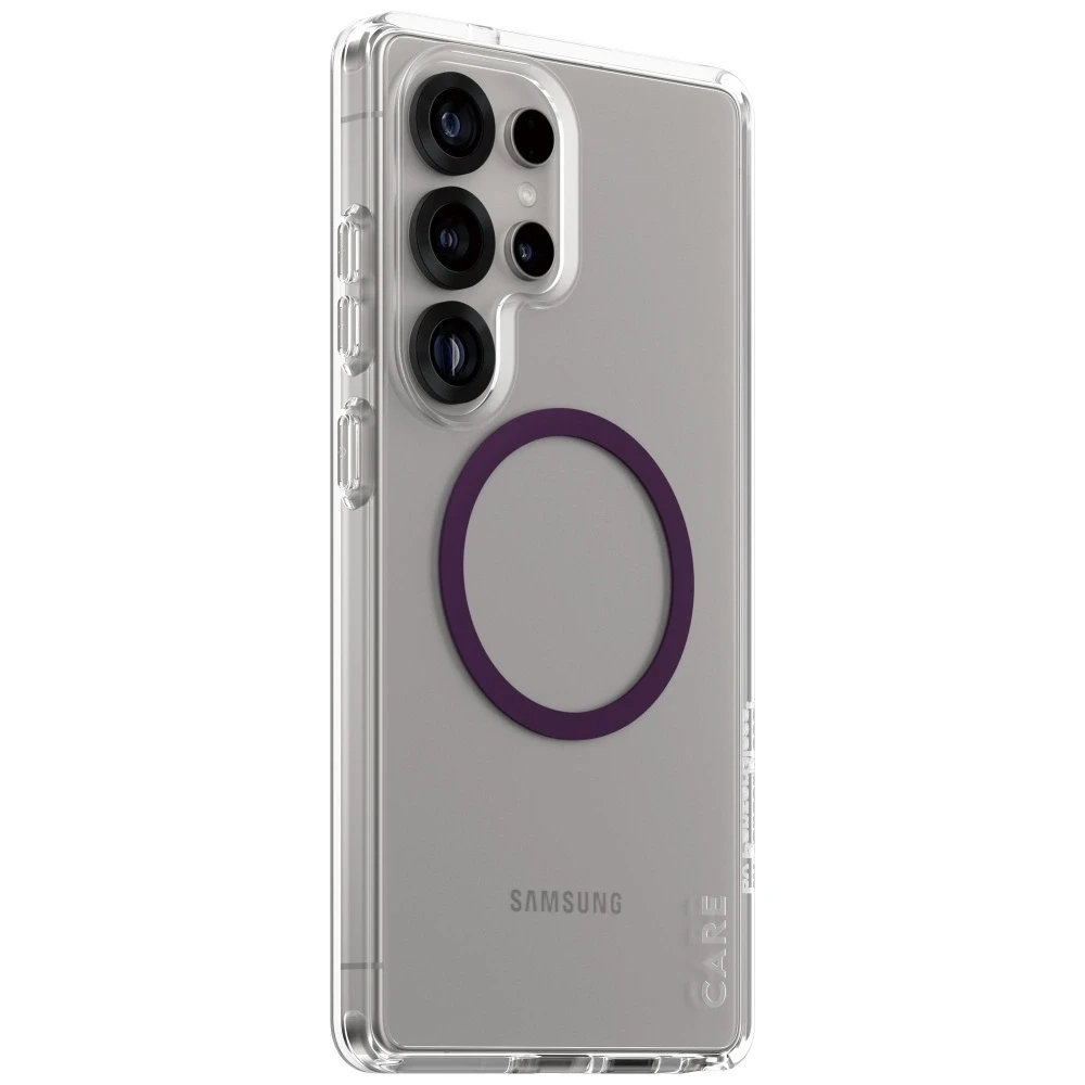 Dėklas Panzer Glass CARE by PanzerGlass Flagship Urban Combat Violetinė QI Samsung Galaxy S25 Ultra skaidrus