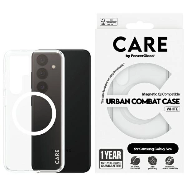Panzer Glass CARE by PanzerGlass Flagship QI Case Samsung Galaxy S24 dėklas telefonui skaidrus 1153