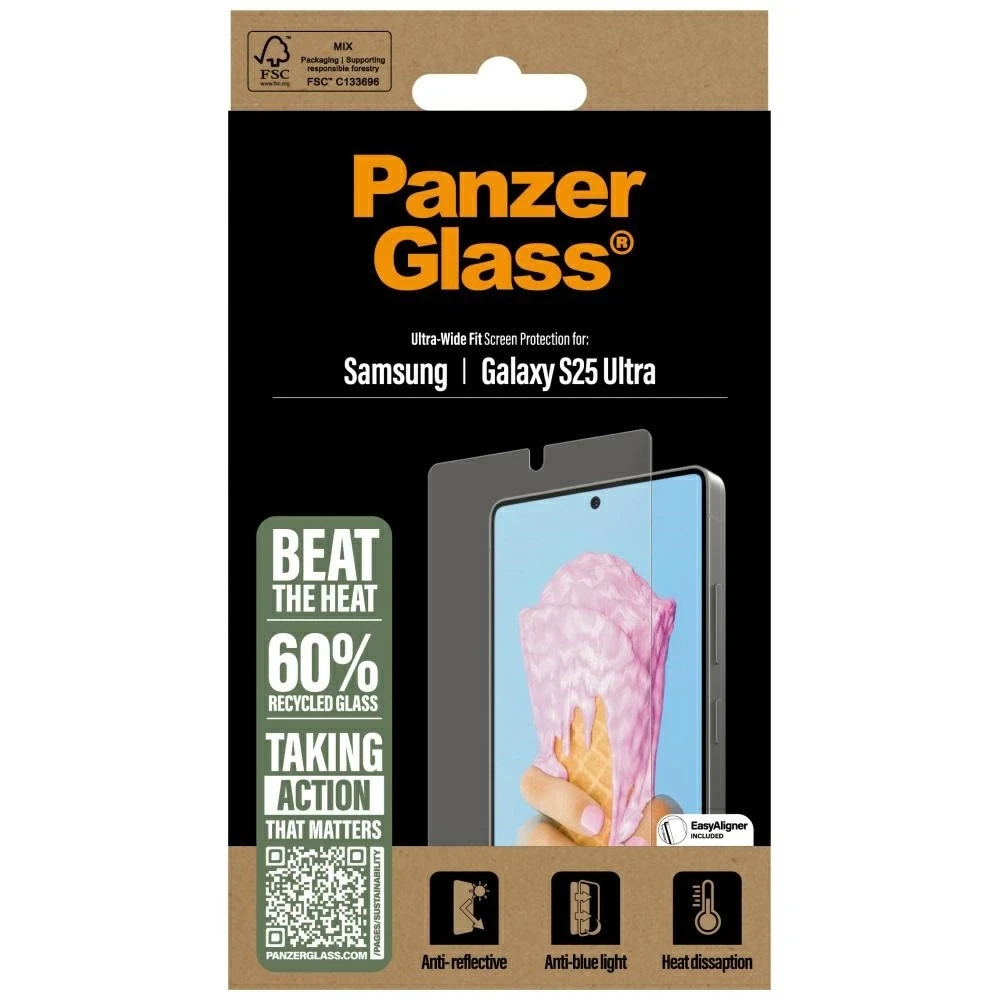 Panzer Glass PanzerGlass All-in-One itin platus grūdintas stiklas, skirtas Samsung Galaxy S25 Ultra