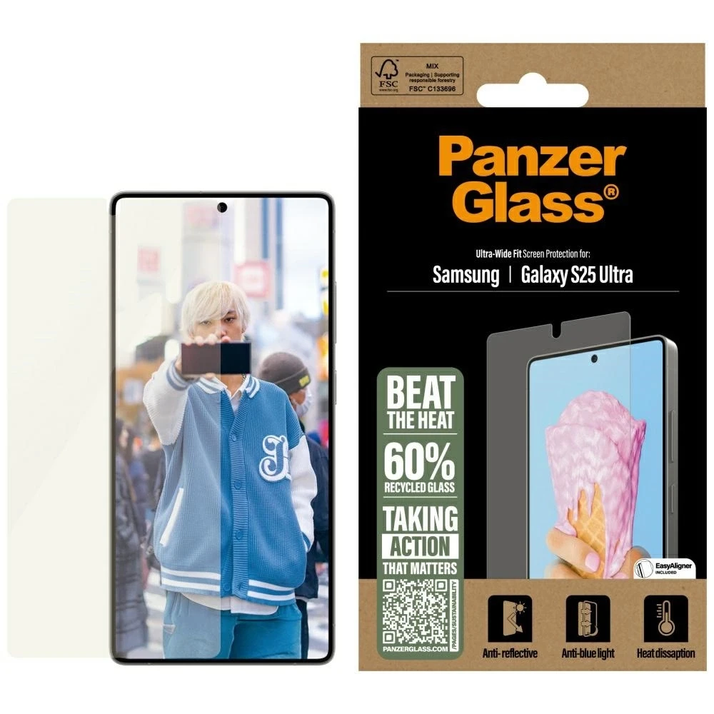Panzer Glass PanzerGlass All-in-One itin platus grūdintas stiklas, skirtas Samsung Galaxy S25 Ultra