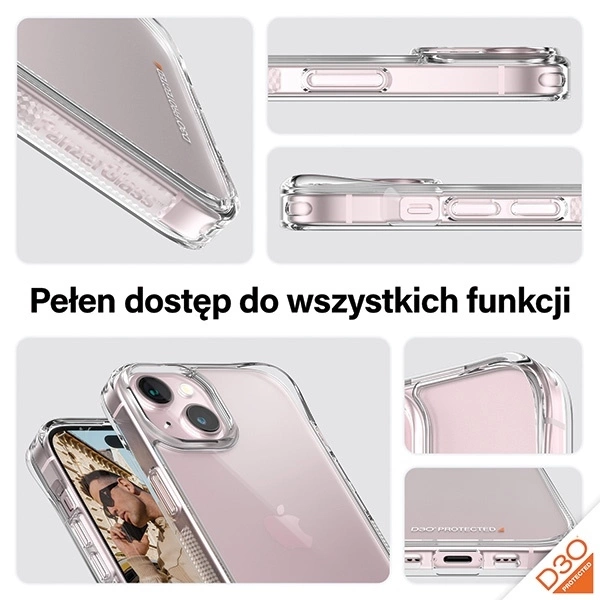 Panzer Glass PanzerGlass Bundle 3in1 set dėklas telefonui skaidrus + plėvelė + kameros apsauga Apple iPhone 15 Plus