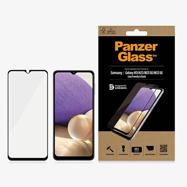 Panzer Glass PanzerGlass | Ekrano apsauga | Samsung | Galaxy A13/M23 5G/M33 5G | Stiklas | Juodas | Tinkamas atvejams
