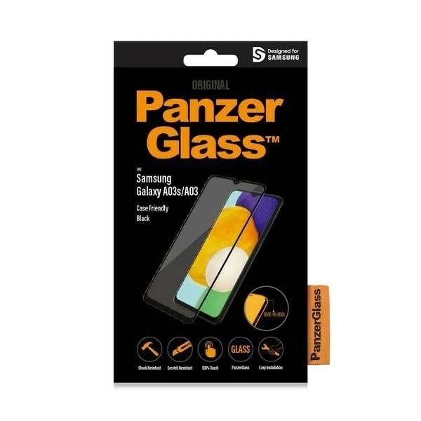 Panzer Glass PanzerGlass Samsung, Galaxy A03s/A03, CF, Hibridinis stiklas, Juodas, Ekrano apsauga