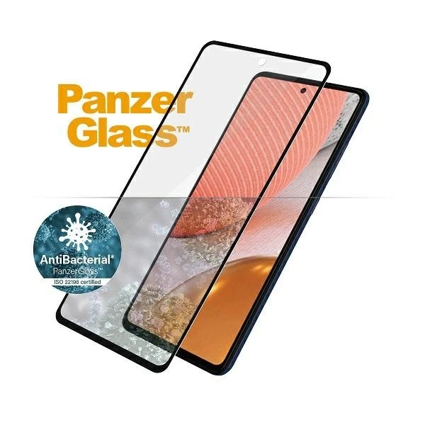 Panzer Glass PANZERGLASS TEMPERED GLASS E2E MICROFRACTURE SAMSUNG A72 ANTIBACTERIAL CASE FRIENDLY Juodas
