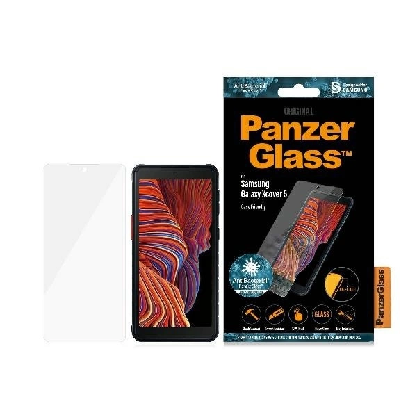 Panzer Glass PanzerGlass | Samsung | Galaxy Xcover 5 | Grūdintas stiklas | Juodas | Ekrano apsauga nuo pirštų atspaudų