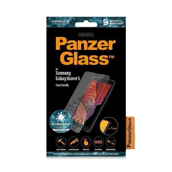 Panzer Glass PanzerGlass | Samsung | Galaxy Xcover 5 | Grūdintas stiklas | Juodas | Ekrano apsauga nuo pirštų atspaudų