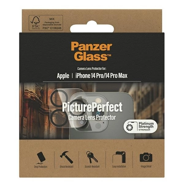 Panzer Glass Apsauginis stiklas telefono kamerai Apple iPhone 14 Pro / 14 Pro Max PanzerGlass Camera Protector Platinium Strength (0400)
