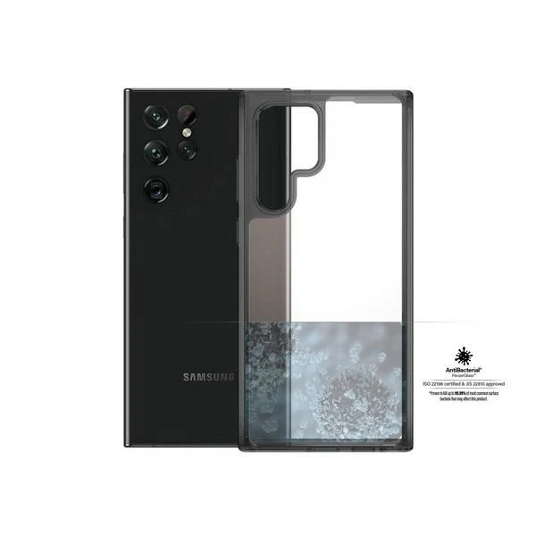 Panzer Glass PanzerGlass HardCase antibakterinis Military Grade sertifikuotas dėklas Samsung Galaxy S22 Ultra - dėka telefonui skaidrus