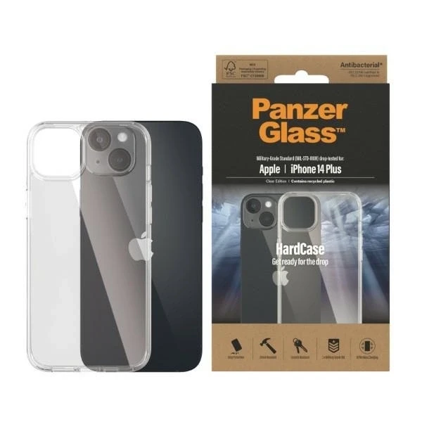 Panzer Glass PanzerGlass | Kietas dėklas | Apple | iPhone 14 Plus | Išvalyti | Suderinamas su belaidžiu įkrovimu; 100% perdirbta rėmo medžiaga