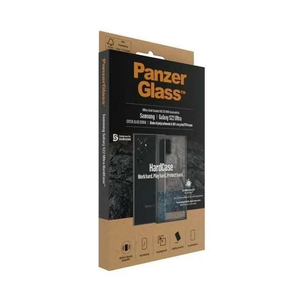 Panzer Glass PanzerGlass HardCase antibakterinis Military Grade sertifikuotas dėklas Samsung Galaxy S22 Ultra - dėka telefonui skaidrus