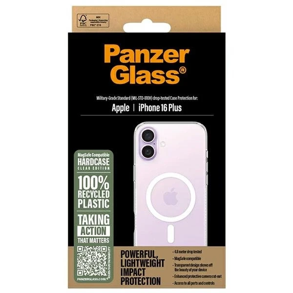 Panzer Glass PanzerGlass HardApple iPhone 16 Plus 6.7" dėklas telefonui baltos spalvos MagSafe 1293