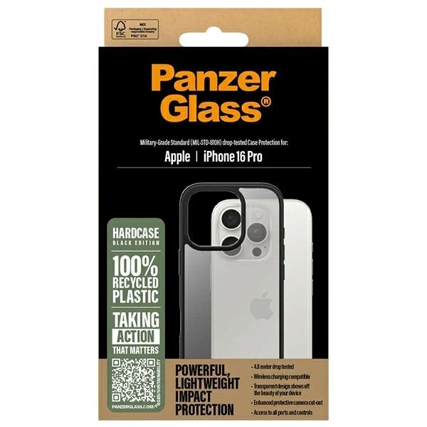 Panzer Glass PanzerGlass HardApple iPhone 16 Pro 6.3" dėklas telefonui juodos spalvos/dėklas telefonui juodos spalvos 1296