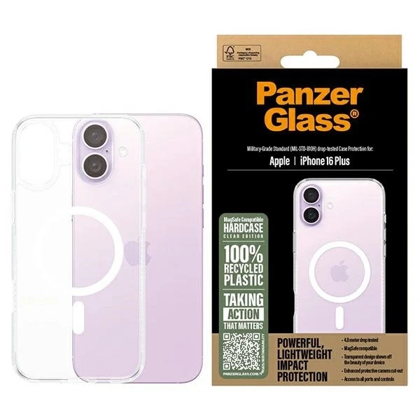 Panzer Glass PanzerGlass HardApple iPhone 16 Plus 6.7" dėklas telefonui baltos spalvos MagSafe 1293
