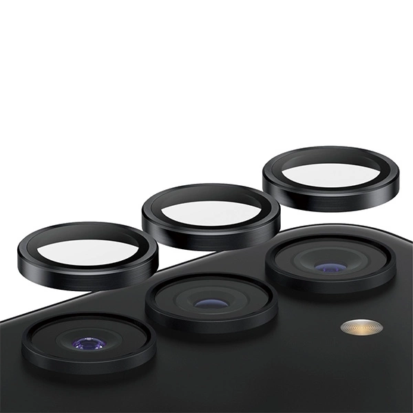 Panzer Glass Apsauginis stiklas 5D Samsung Galaxy S24 / S23 / S23+ PanzerGlass Hoops Camera Lens Protector Hoop Optic Rings 1207 juodos saplvos