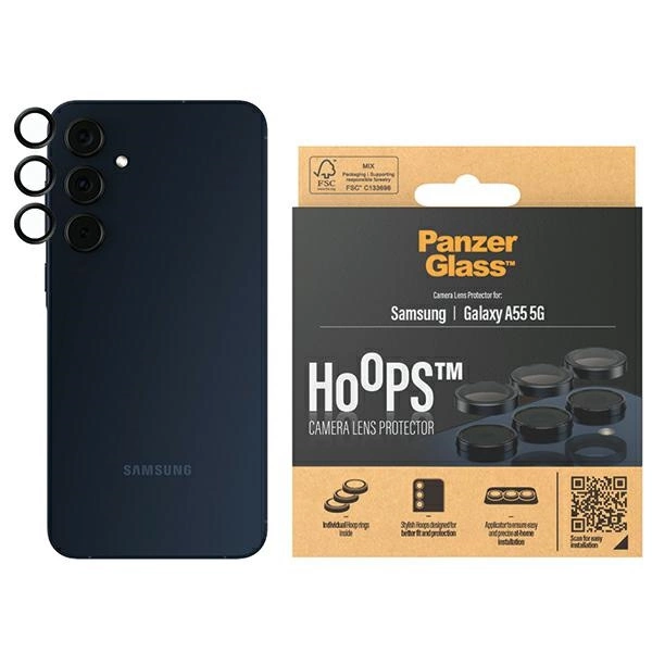 Panzer Glass Samsung Galaxy A55 5G PanzerGlass kameros apsauga (1227) juodos spalvos