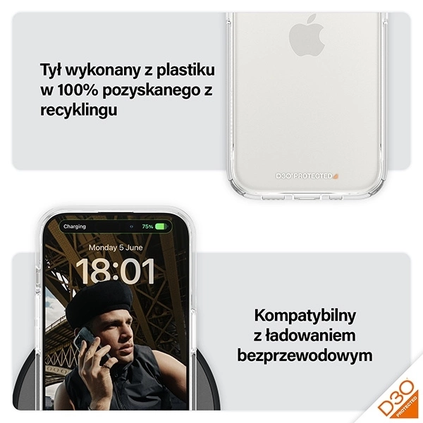 Panzer Glass PanzerGlass D3O ir Military Grade certification Apple iPhone 15 Pro - dėklas telefonui skaidrus
