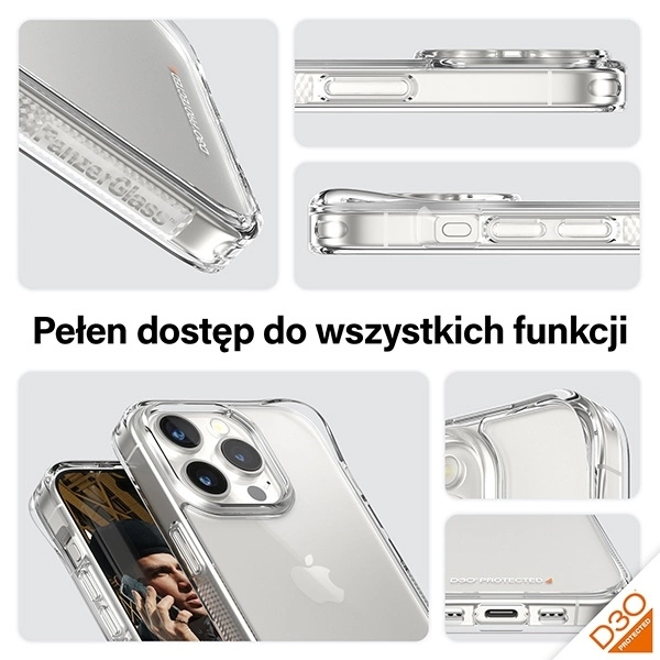 Panzer Glass PanzerGlass D3O ir Military Grade certification Apple iPhone 15 Pro - dėklas telefonui skaidrus