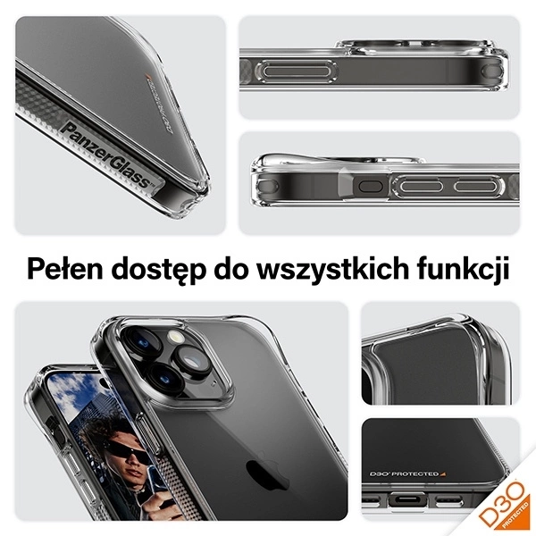Panzer Glass PanzerGlass D3O ir Military Grade certification Apple iPhone 15 Pro Max - dėklas telefonui skaidrus