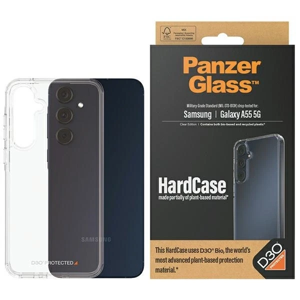 Panzer Glass PanzerGlass HardD3O® Bio and Military Grade certification Samsung Galaxy A55 5G - dėklas telefonui skaidrus