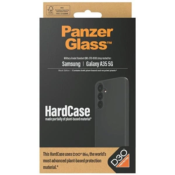 Panzer Glass PanzerGlass HardD3O® Bio and Military Grade Certification Samsung Galaxy A35 5G - dėklas telefonui skaidrus and dėklas telefonui juodos spalvos
