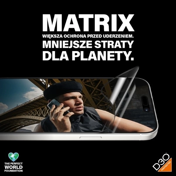 Panzer Glass PanzerGlass™ MATRIX ekrano apsauga su D3O iPhone 15 Pro | Itin platus pritaikymas w. AlignerKit