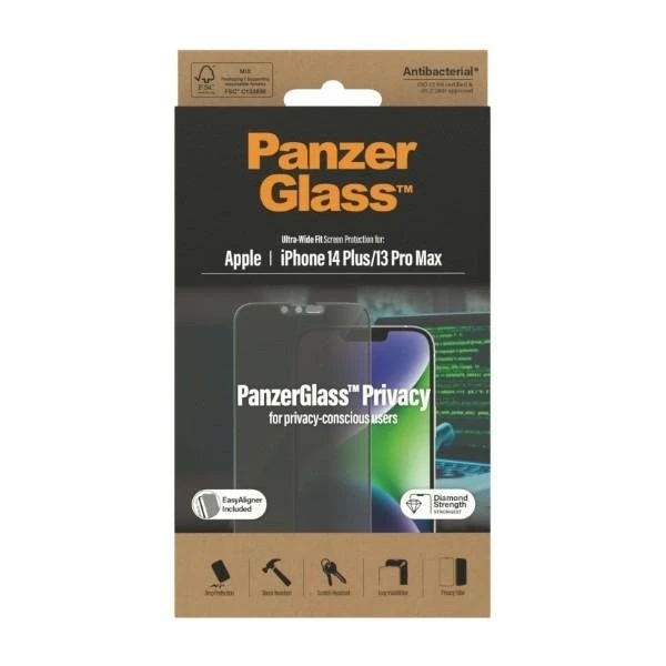 Panzer Glass PanzerGlass ekrano apsauga, Apple, iPhone 14 Plus/13 Pro Max, Glass, Juodas, Privatumas