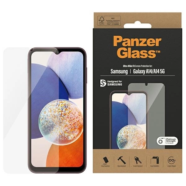 Panzer Glass PanzerGlass | Itin platus pritaikymas | Ekrano apsauga | Samsung | Galaxy A14/A14 5G | Skaidrus