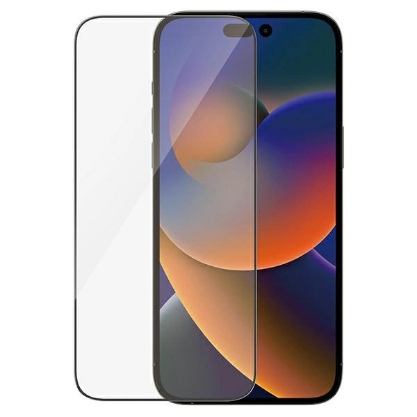 Panzer Glass PREMIUM TEMPERED biometrinio stiklo ekrano apsauga pilnas dangtelis iPhone 2022 6.7'' Pro Max UWF wA AB (Juodas)