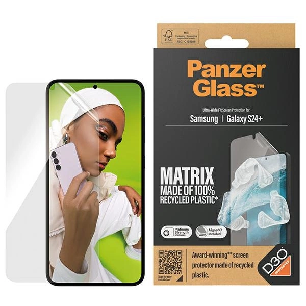 Panzer Glass PanzerGlass Ultra-Wide Fit Apsauginis stiklas su D3O® su aplikatoriumi Samsung Galaxy S24 Plus