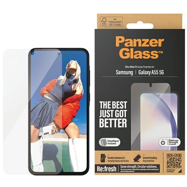 Panzer Glass Samsung Galaxy A55 5G Ultra-Wide Fit EasyAligner by PanzerGlass