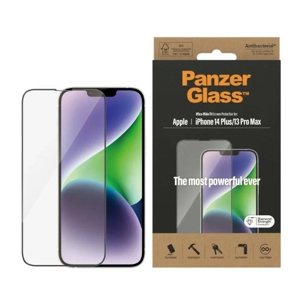 Panzer Glass PanzerGlass | Ekrano apsauga | Apple | iPhone 14 Plus/13 Pro Max | Stiklas | Skaidrus | Itin platus pritaikymas