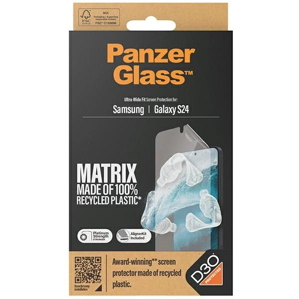 Panzer Glass PanzerGlass Ultra-Wide Fit Apsauginis stiklas su D3O® su aplikatoriumi Samsung Galaxy S24