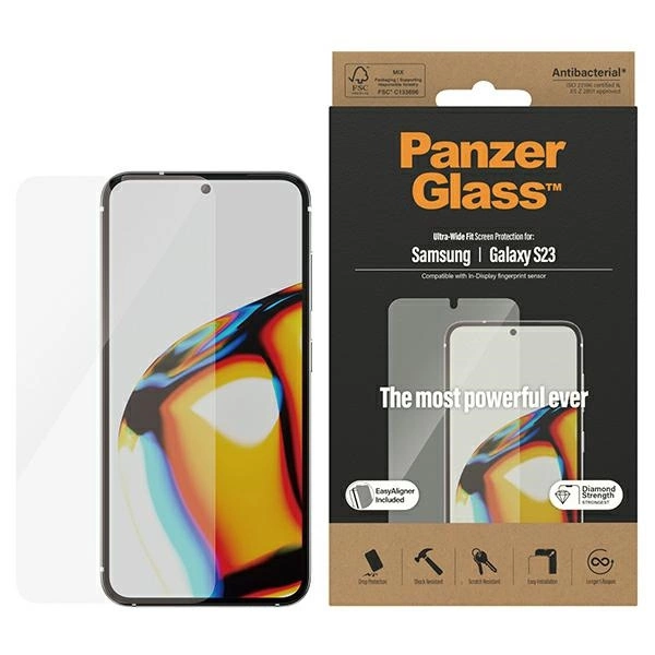 Panzer Glass PREMIUM TEMPERED stiklo ekrano apsauga, pilnas dangtelis, skirtas Samsung Galaxy S23 Ultra-Wide Fit AB