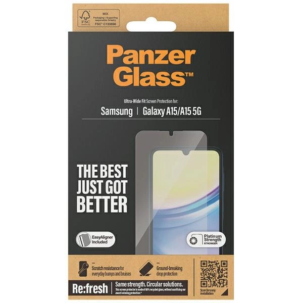 Panzer Glass PanzerGlass Ultra-Wide Fit Apsauginis stiklas Samsung Galaxy A15 / A15 5G