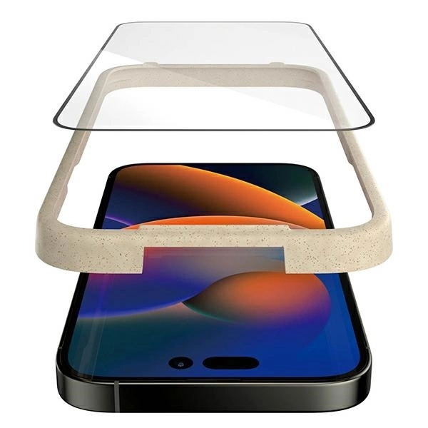 Panzer Glass PREMIUM TEMPERED biometrinio stiklo ekrano apsauga pilnas dangtelis iPhone 2022 6.7'' Pro Max UWF wA AB (Juodas)