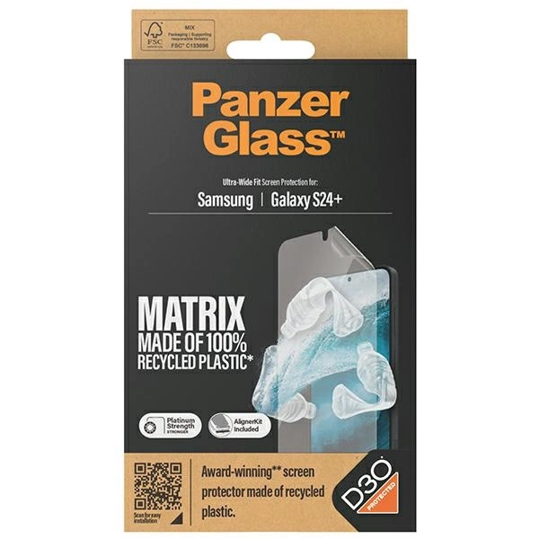 Panzer Glass PanzerGlass Ultra-Wide Fit Apsauginis stiklas su D3O® su aplikatoriumi Samsung Galaxy S24 Plus