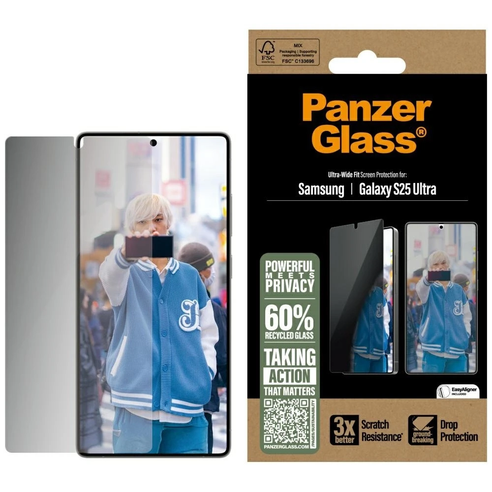 Panzer Glass Stiklas su privatumo apsauga PanzerGlass Ultra-Wide Fit Samsung Galaxy S25 Ultra