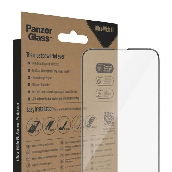 Panzer Glass PanzerGlass | Ekrano apsauga | Apple | iPhone 14 Plus/13 Pro Max | Stiklas | Išvalyti | Itin platus pritaikymas; Lengvas montavimas; Atsparus pirštų atspaudams