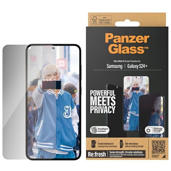 Panzer Glass „PanzerGlass“ privatumo ekrano apsauga „Samsung Galaxy S 2024 Plus“ | Itin platus tvirtinimas wA | „PanzerGlass“