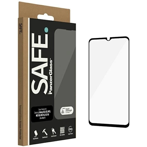 Panzer Glass SAFE by PanzerGlass Apsauginis stiklas Samsung Galaxy A13 / A23 / M13 / M23 5G / A23 5G - with Juodas Frame