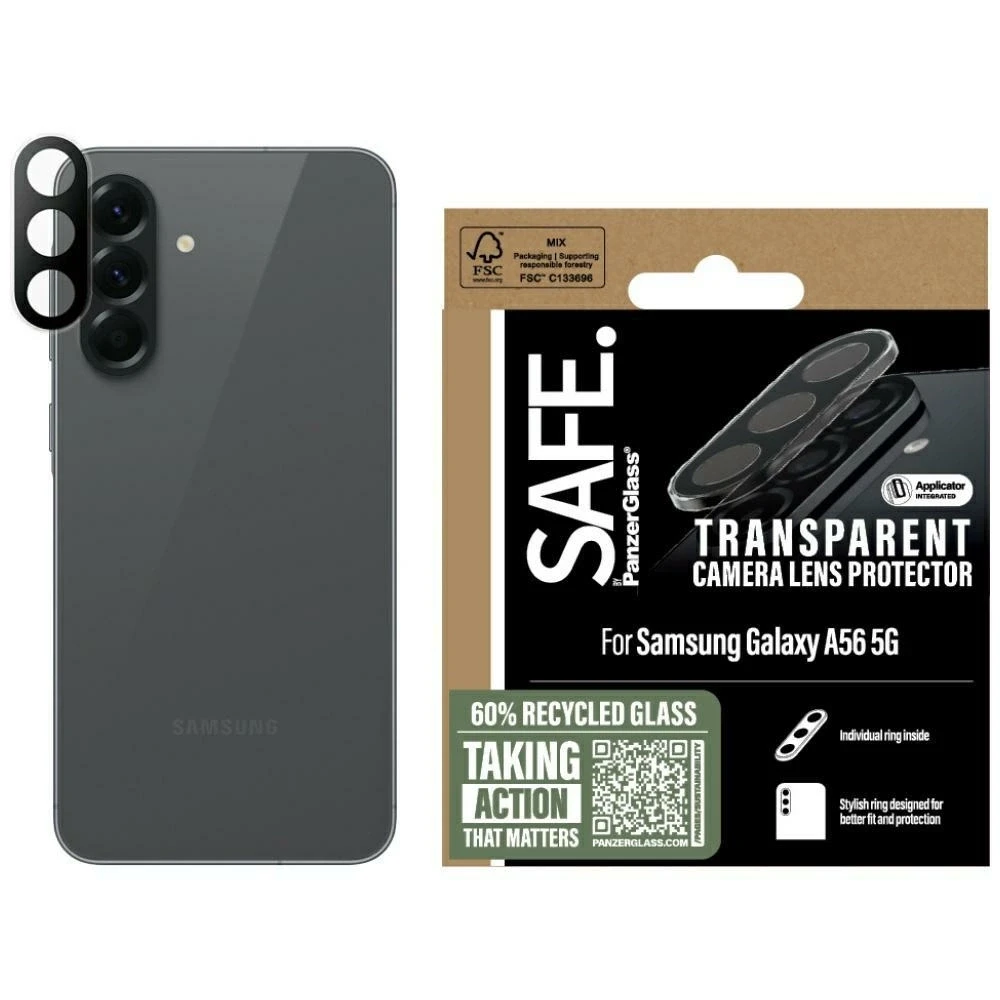 Panzer Glass Apsauginis stiklas objektyvui SAFE by PanzerGlass Rings Lens Protector Samsung Galaxy A56 5G skaidrus