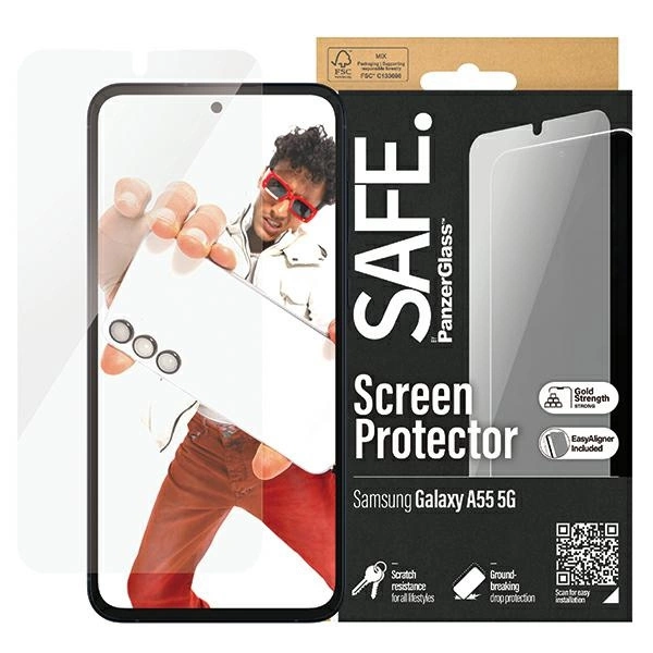 Panzer Glass Samsung Galaxy A55 5G Ultra-Wide Fit EasyAligner Glass by Safe