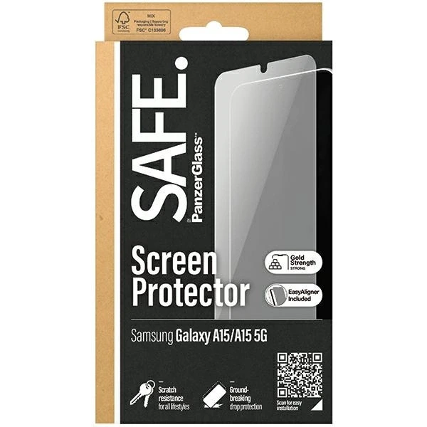 Panzer Glass PanzerGlass ekrano apsauga iš Samsung Galaxy A15 | A15 5G | Itin platus pritaikymas (skaidrus)